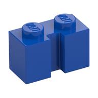 Brick Special 1 × 2 with Groove Blue