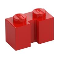 Brick Special 1 × 2 with Groove Red