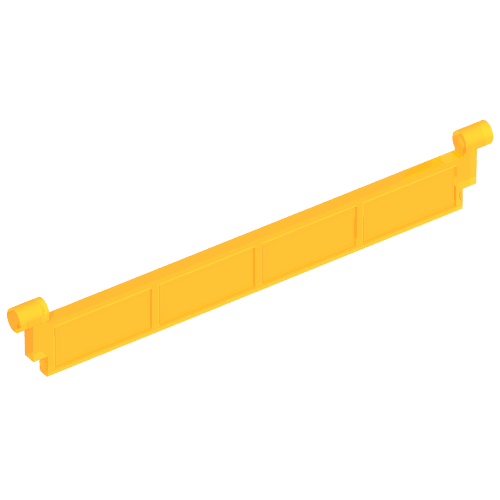 Garage Roller Door Section without Handle Transparent-Neonorange