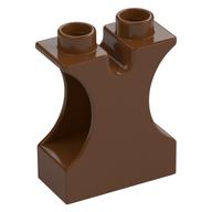 Duplo Brick 1 × 2 × 2 with Side Cutouts and Channel in Top Rotbraun