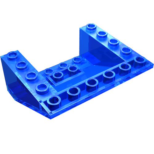 Brick Sloped Inverted 33° 5 × 6 × 2 in Trans-Dark Blue