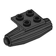 Engine, Strakes, 2 × 2 Thin Top Plate Black