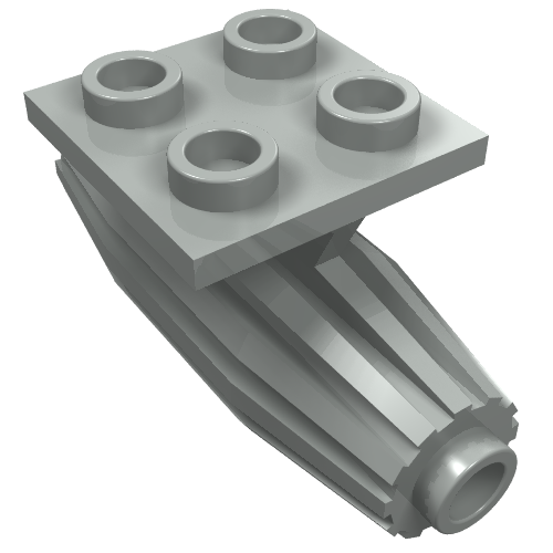 Engine, Strakes, 2 × 2 Thin Top Plate Light Gray
