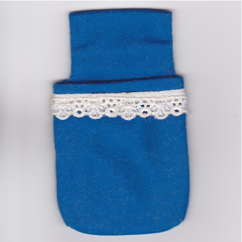 Belville, Sleeping Bag / Child Pouch with Lace Trim Blau