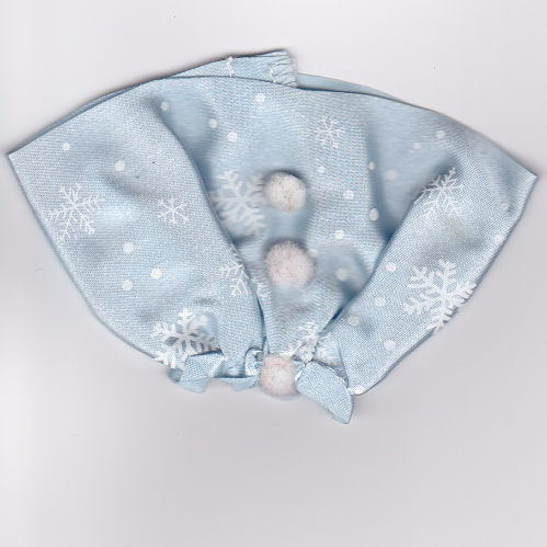 Belville, Skirt, Skirt Long, Satin with White Snowflakes Print Light Blue