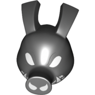 Minifig Head Special, Spider Ham with White Eyes, White Teeth/Fangs print Schwarz