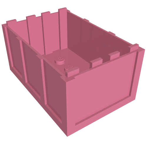 Trunk / Chest Bottom 4 × 6 × 2 1/3 Medium Dark Pink