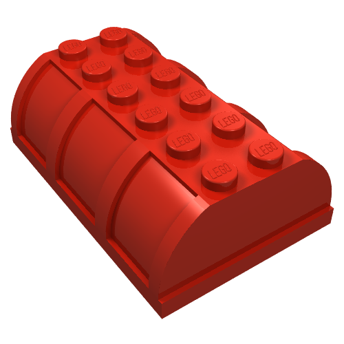 Trunk / Chest Lid 4 × 6 × 1 2/3 Red