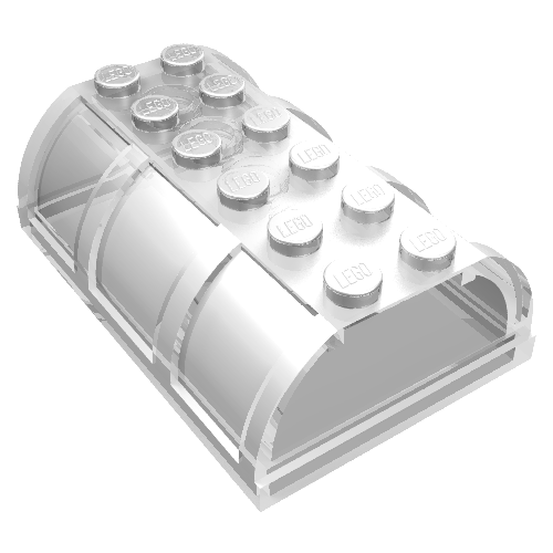 Trunk / Chest Lid 4 × 6 × 1 2/3 Trans-Clear