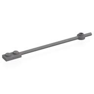 Bar 1 × 12 with 1 × 2 Plate End with Solid Studs and 1 × 1 Round Plate End Flat Silver