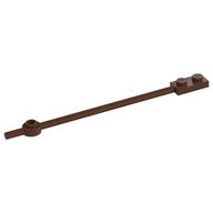 Bar 1 × 12 with 1 × 2 Plate End with Solid Studs and 1 × 1 Round Plate End Brown