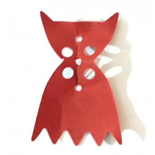 Neckwear Cape, Angular Pointed Collar, with 5 Points with Black Back Rot