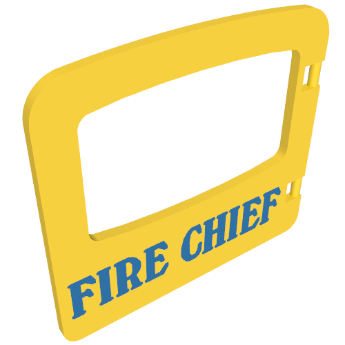 Duplo Door / Window with 'FIRE CHIEF' Print Yellow
