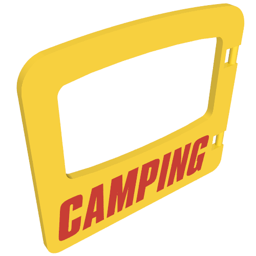 Duplo Door / Window with 'CAMPING' Print Yellow