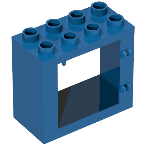 Duplo Door / Window Frame Flat Front Surface Blau
