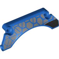 Technic Panel Car Mudguard Arched 9 × 2 × 3 with Light Bluish Grey/Black Decorations print Blau