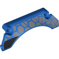 Technic Panel Car Mudguard Arched 9 × 2 × 3 with Light Bluish Grey/Black Decorations print Blue
