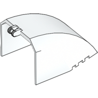 Windscreen 8 × 6 × 4 Canopy with Hinge Weiß