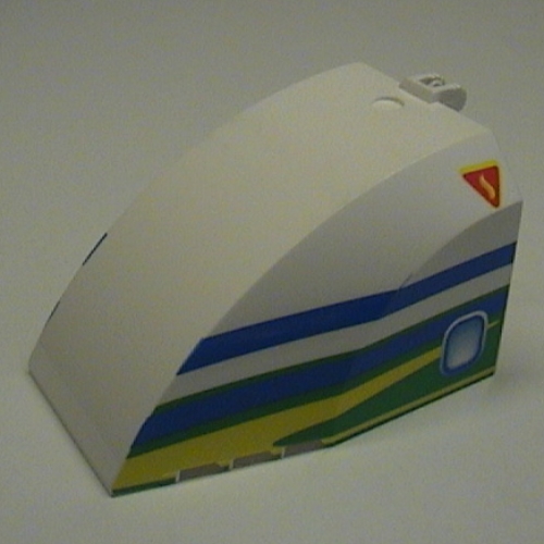 Windscreen 8 × 6 × 4 Canopy with Hinge and Airliner Aft Blue/Green Print White