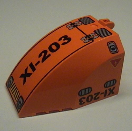 Windscreen 8 × 6 × 4 Canopy with Hinge and Helicopter 'XI-203' Print Orange
