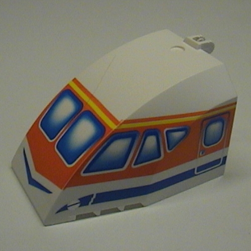 Windscreen 8 × 6 × 4 Canopy with Hinge and Airliner Cockpit Blue/Orange Print White