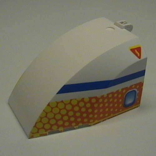Windscreen 8 × 6 × 4 Canopy with Hinge and Airliner Aft Blue/Orange Print Weiß