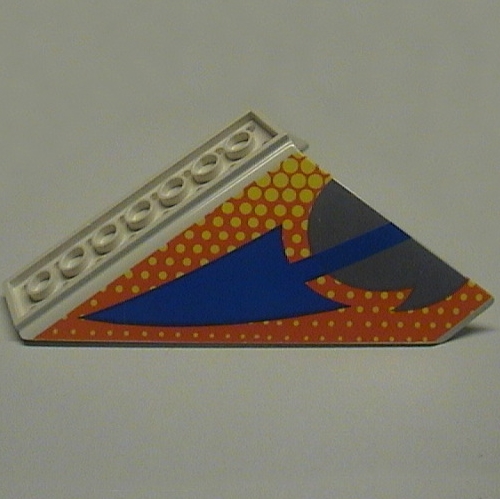 Tail 10 × 10 × 4 Dual with Blue Arrow, Dot Fade Print White