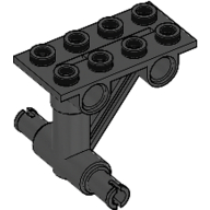 Plate Special 2 × 4 Thin 4 Holes, Struts and 2 Pins [Undercarriage] Schwarz