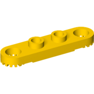 Technic Plate 1 × 4 with Toothed Ends Gelb