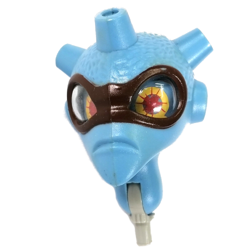 Large Figure Head, with Pin, Nepol, Medium Blue Bumps Medium Blue