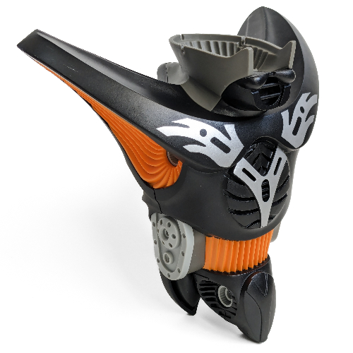 Large Figure Torso, Light Gray Sockets and Orange Waist, with Silver Chest print (Kek Powerizer) Schwarz