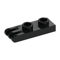 Hinge Plate 1 × 2 with 3 Fingers [Hollow Studs] Black
