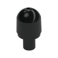 Light Cover with Internal Bar / Bionicle Barraki Eye with Hole in Bar Black
