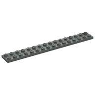 Platte 2 × 16 Dunkelgrau