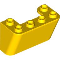 Windschutzscheibe 2 × 4 × 2 umgekehrt Gelb