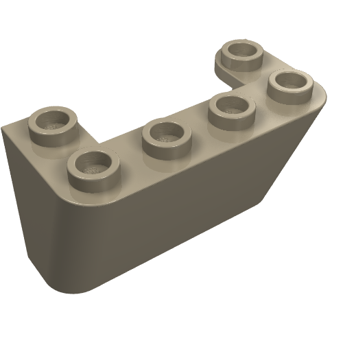 Windschutzscheibe 2 × 4 × 2 umgekehrt Dunkelbeige