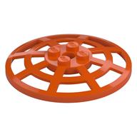 Dish 6 × 6 Inverted, Radar / Webbed [Anti-studs at 90°] Reddish Orange