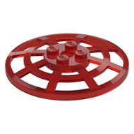 Dish 6 × 6 Inverted, Radar / Webbed [Anti-studs at 90°] Trans-Red