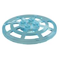 Dish 6 × 6 Inverted, Radar / Webbed [Anti-studs at 90°] Trans-Light Blue
