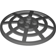Dish 6 × 6 Inverted, Radar / Webbed [Anti-studs at 90°] Dark Bluish Gray