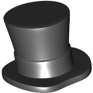 Top Hat with Pin Black
