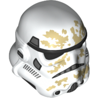 Helmet Stormtrooper Dual Molded, Black with Tan Dirt Stains Print White