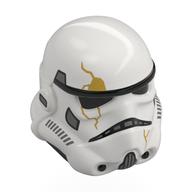 Helmet Stormtrooper Dual Molded, Black with Gold Crack print White
