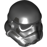 Helmet Stormtrooper Dual Molded, Pearl Titanium with Silver Markings print Schwarz