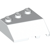 Brick Wedged, Sloped 45° 3 × 3 Left White