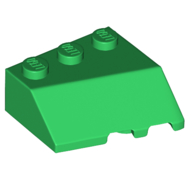 Brick Wedged, Sloped 45° 3 × 3 Left Green