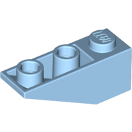 Brick Sloped Inverted 34° 3 × 1 without Internal Stopper Pastellblau