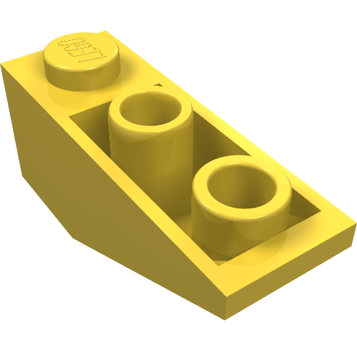 Brick Sloped Inverted 34° 3 × 1 without Internal Stopper Gelb