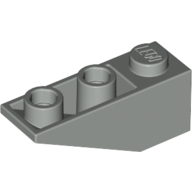 Brick Sloped Inverted 34° 3 × 1 without Internal Stopper Hellgrau
