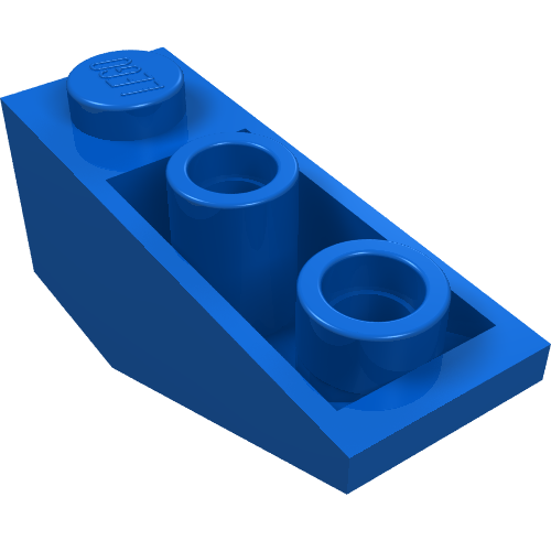 Brick Sloped Inverted 34° 3 × 1 with Internal Stopper Blau
